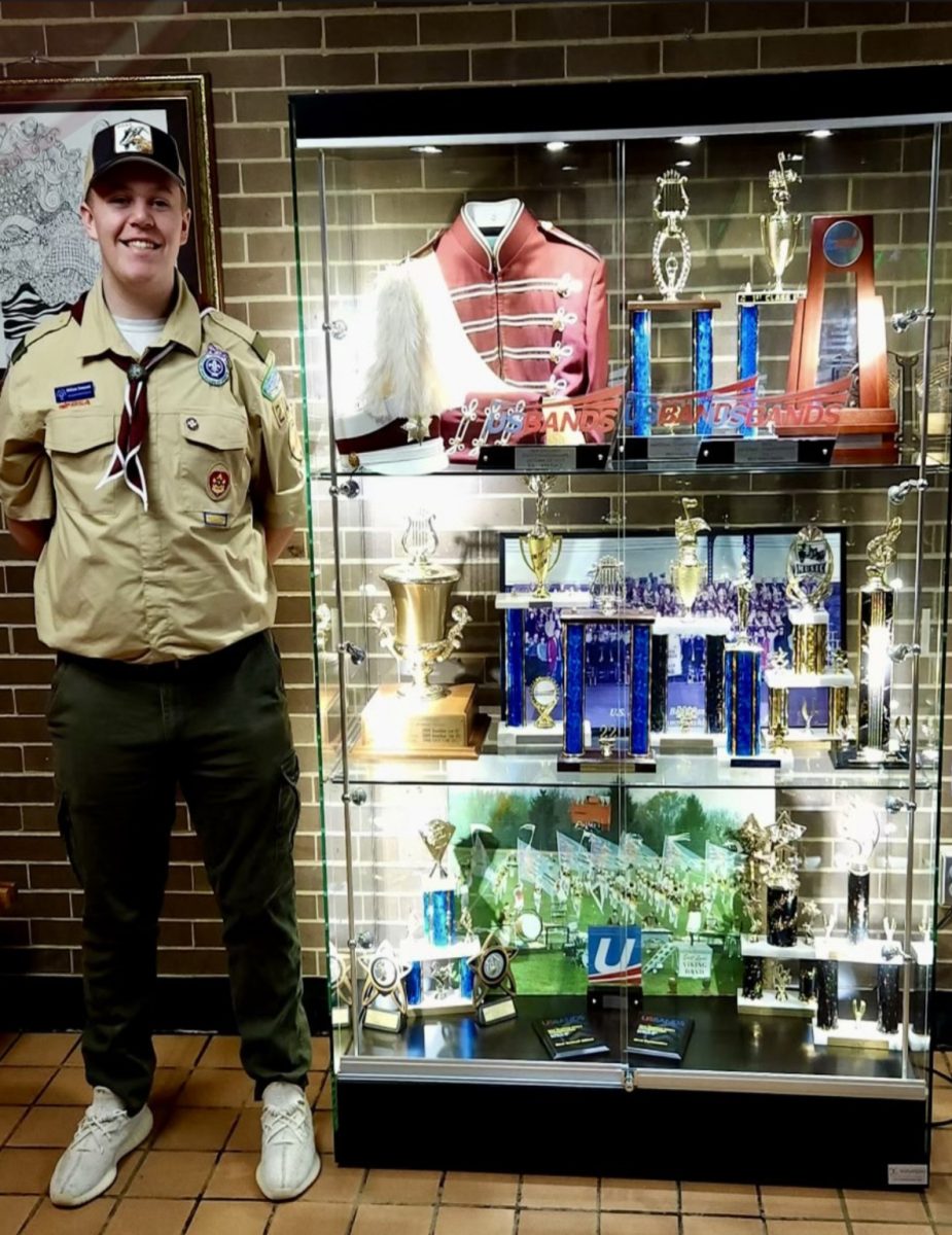 Dumond fundraised for the trophy case, which stands near the music wing, for months to make it ready for display. 
